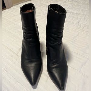 Black J Crew ankle boots.